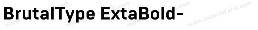 BrutalType ExtaBold字体转换